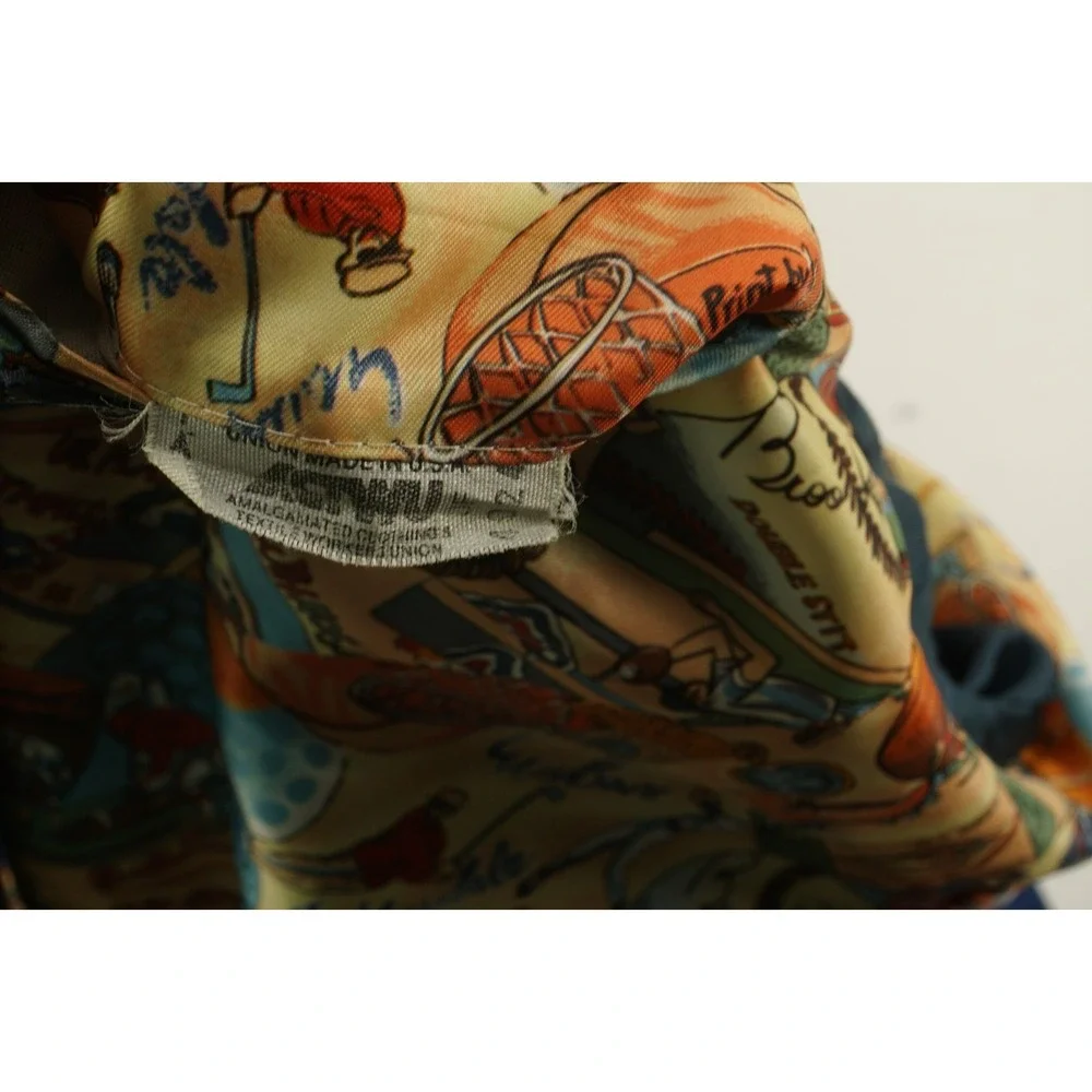 Vintage 70s 80s Palm Beach Blazer of Champions Stretch Blue‎ Baseball Brass 44R